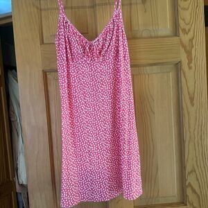 American Eagle Outfitters Pink Polka Dot Dress